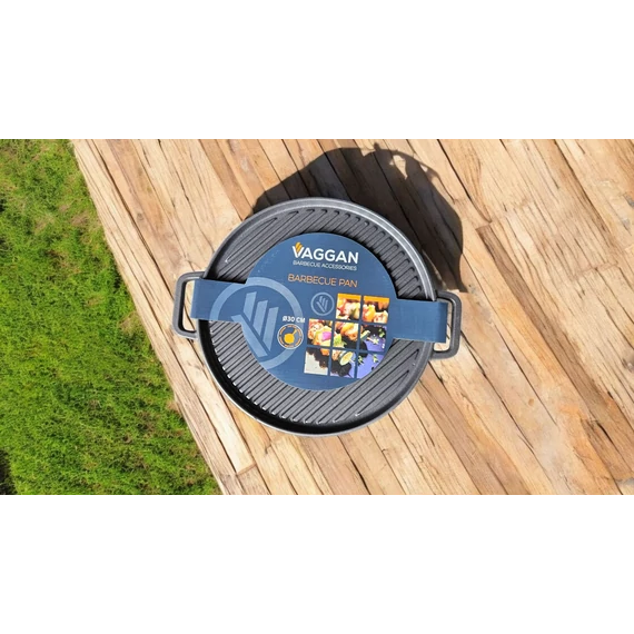 Öntöttvas BBQ Grill (30cm átmérőjű)